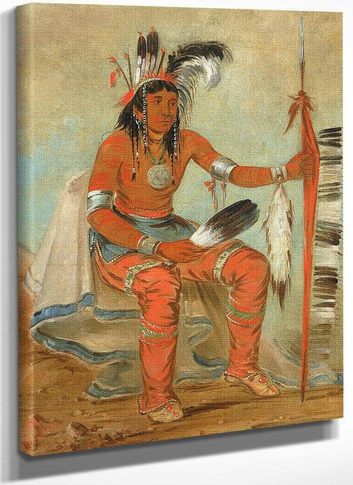 O'n Daig, The Crow, A Dandy By George Catlin Fine Art Print