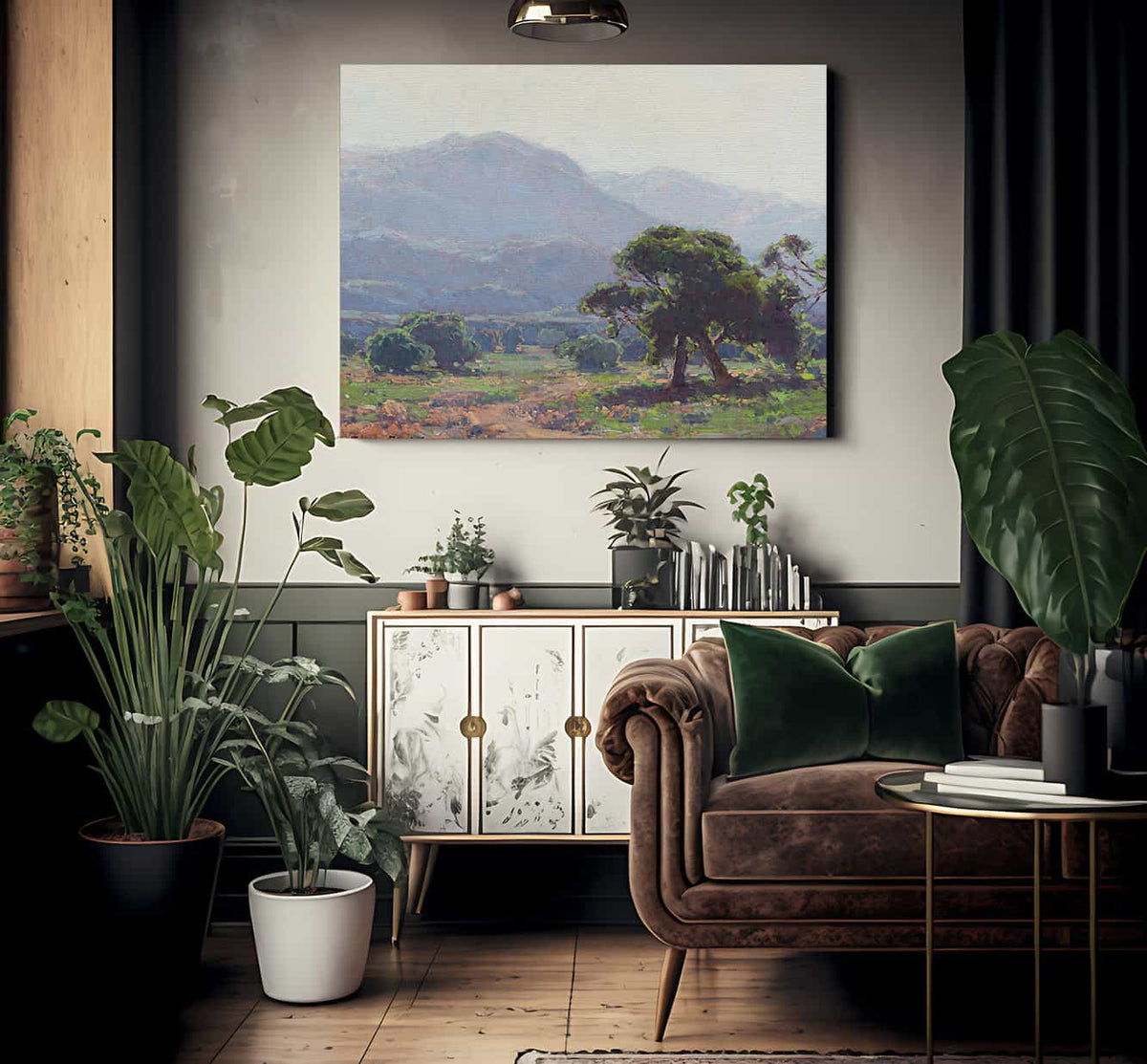 Oaks With Blue Hills Beyond By Edgar Payne Fine Art Print