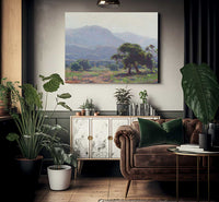 Oaks With Blue Hills Beyond By Edgar Payne Fine Art Print