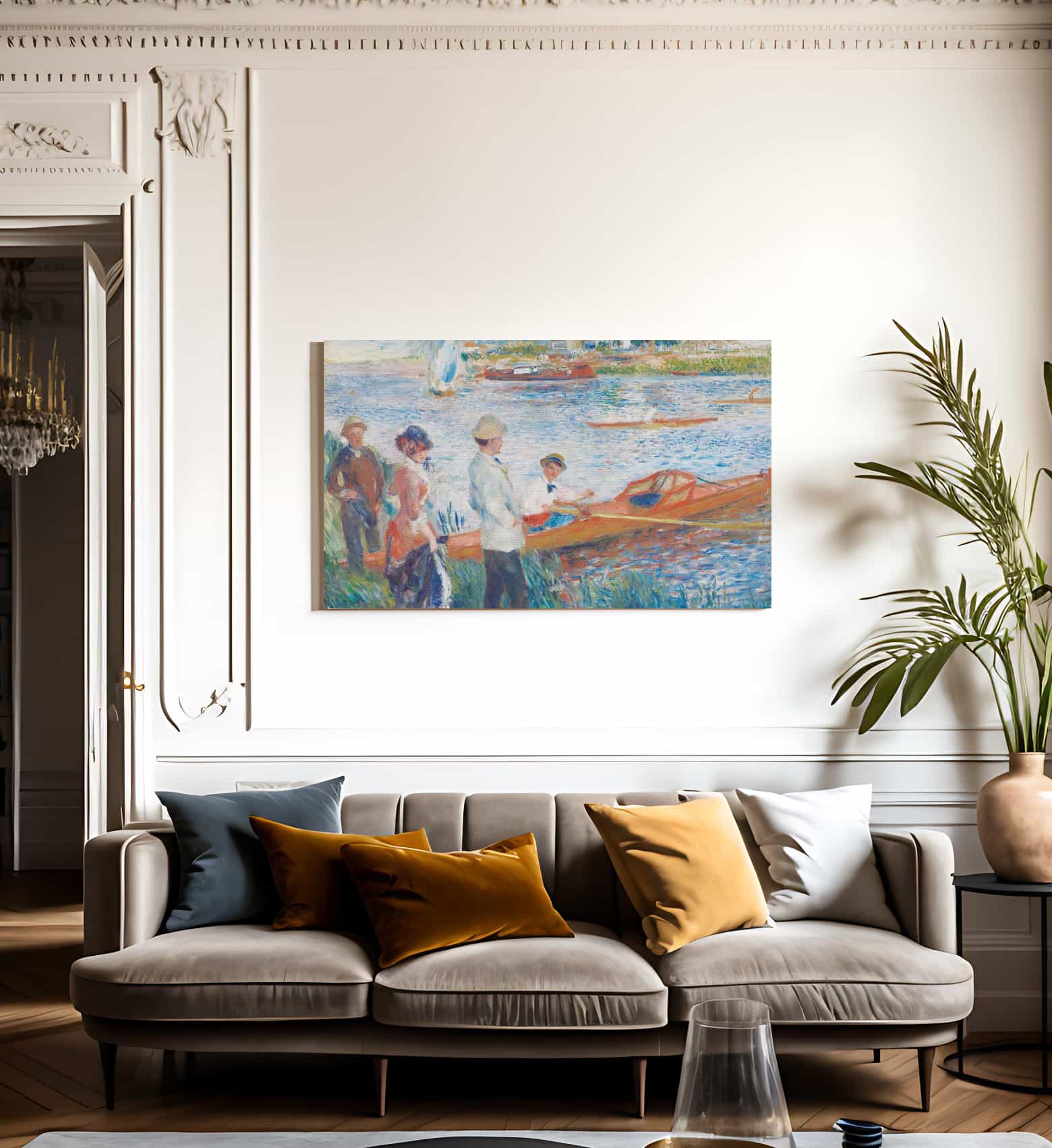Oarsmen At Chatou 1879 By Pierre Auguste Renoir Fine Art Print