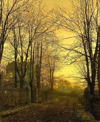 October Afterglow Painting John Atkinson Grimshaw Canvas Art Fine Art Print