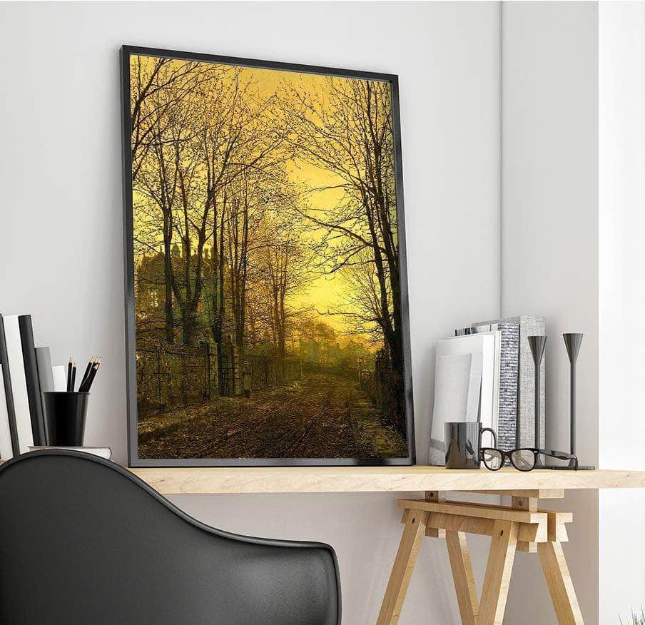October Afterglow Painting John Atkinson Grimshaw Canvas Art Fine Art Print