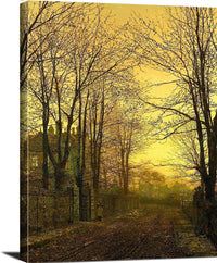 October Afterglow Painting John Atkinson Grimshaw Canvas Art Fine Art Print