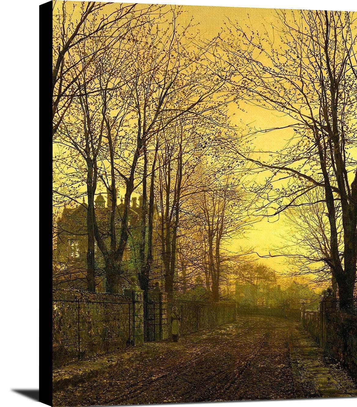 October Afterglow Painting John Atkinson Grimshaw Canvas Art Fine Art Print