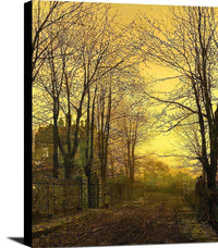 October Afterglow Painting John Atkinson Grimshaw Canvas Art Fine Art Print