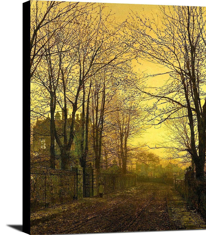 October Afterglow Painting John Atkinson Grimshaw Canvas Art Fine Art Print