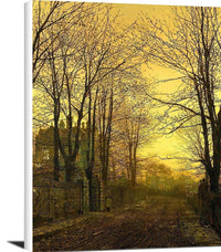 October Afterglow Painting John Atkinson Grimshaw Canvas Art Fine Art Print