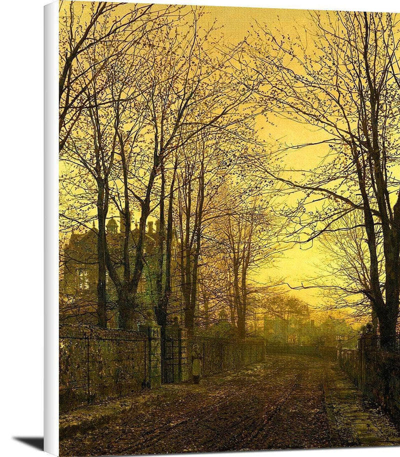 October Afterglow Painting John Atkinson Grimshaw Canvas Art Fine Art Print