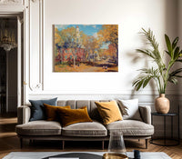 October Morning Deerfield By Charles Marion Russell Fine Art Print