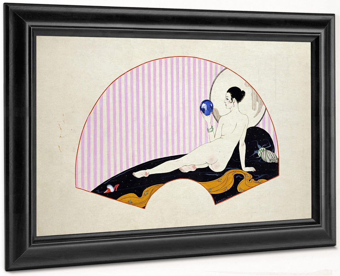 Odalisque With A Crystal Ball By Georges Barbier Fine Art Print