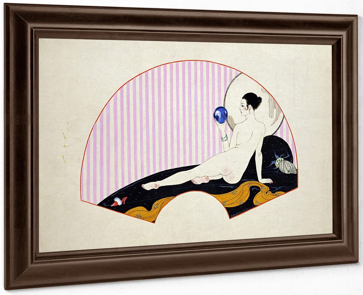 Odalisque With A Crystal Ball By Georges Barbier Fine Art Print