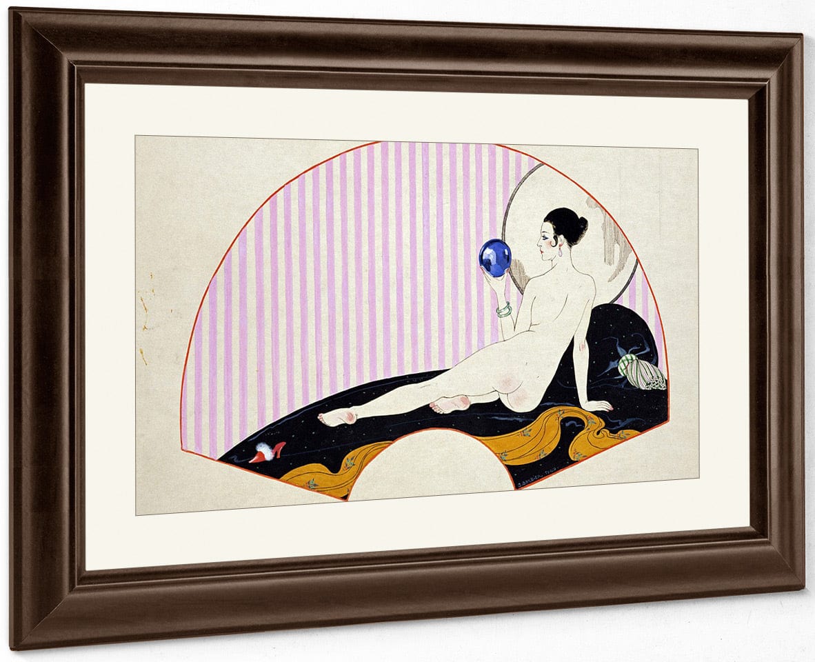 Odalisque With A Crystal Ball By Georges Barbier Fine Art Print
