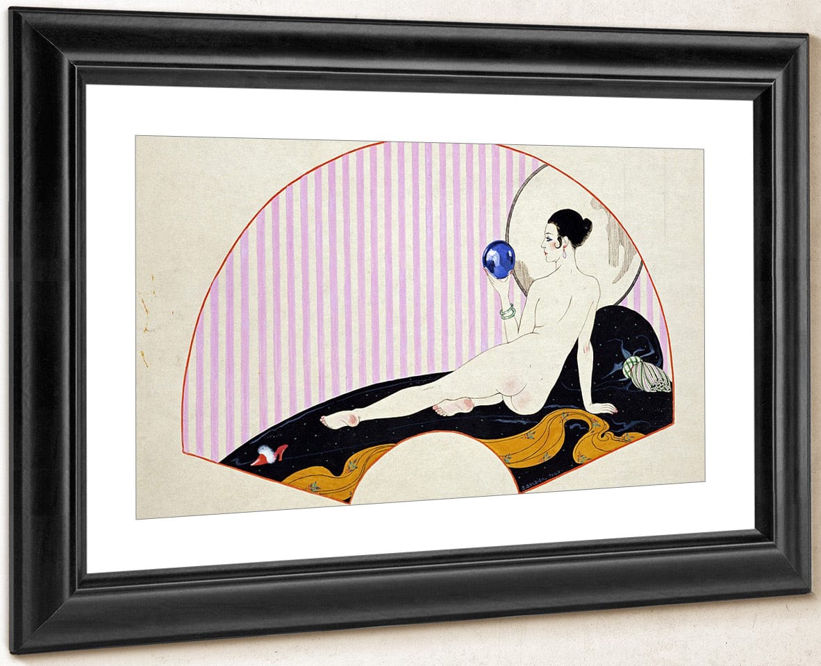 Odalisque With A Crystal Ball By Georges Barbier Fine Art Print