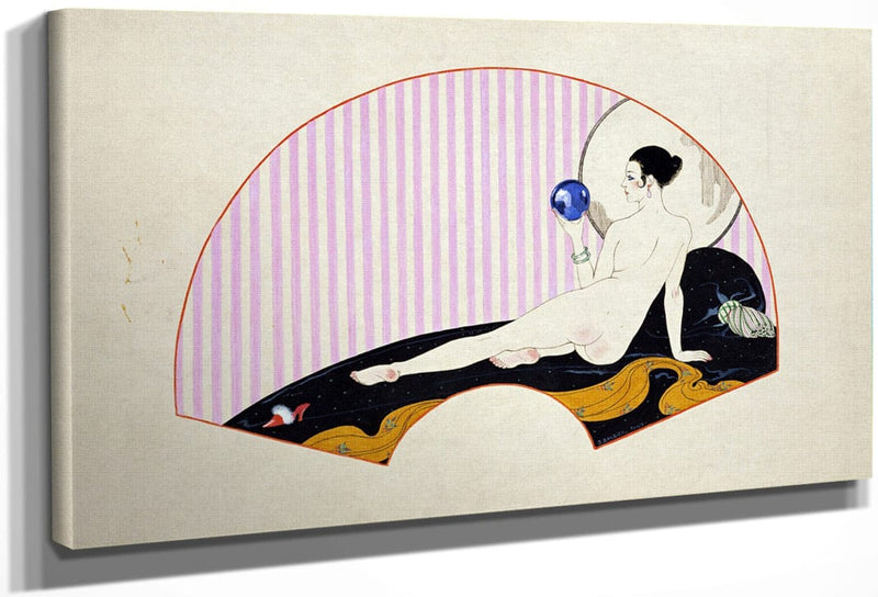 Odalisque With A Crystal Ball By Georges Barbier Fine Art Print