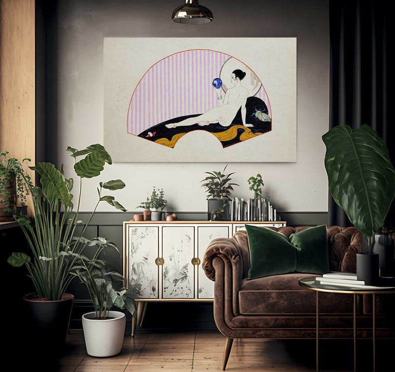 Odalisque With A Crystal Ball By Georges Barbier Fine Art Print