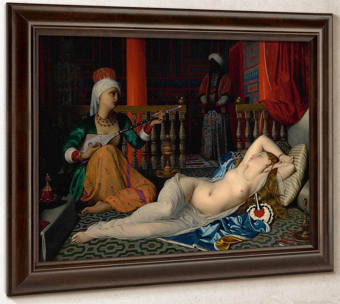 Odalisque With A Slave (Copy After Ingres) By William Mcgregor Paxton Fine Art Print