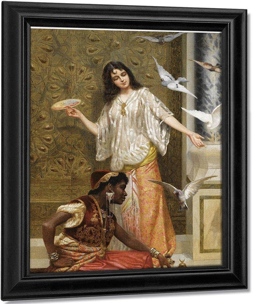 Odalisque With Her Maid By Vincent Stiepevich Fine Art Print