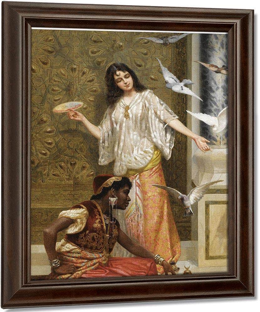 Odalisque With Her Maid By Vincent Stiepevich Fine Art Print