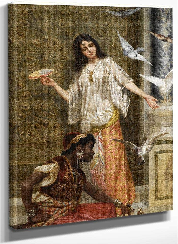 Odalisque With Her Maid By Vincent Stiepevich Fine Art Print