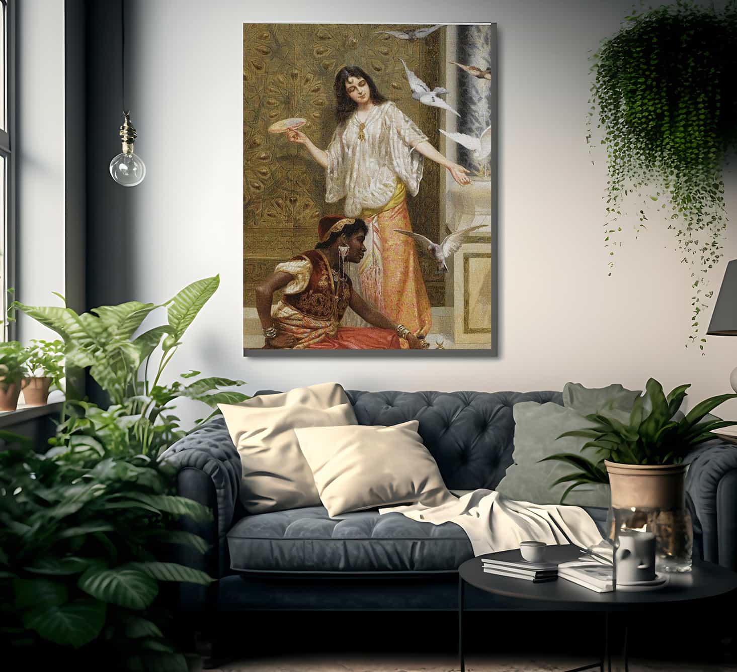 Odalisque With Her Maid By Vincent Stiepevich Fine Art Print