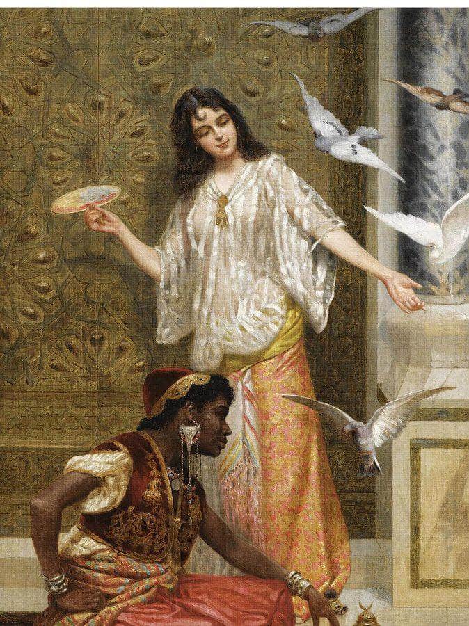 Odalisque With Her Maid By Vincent Stiepevich Fine Art Print