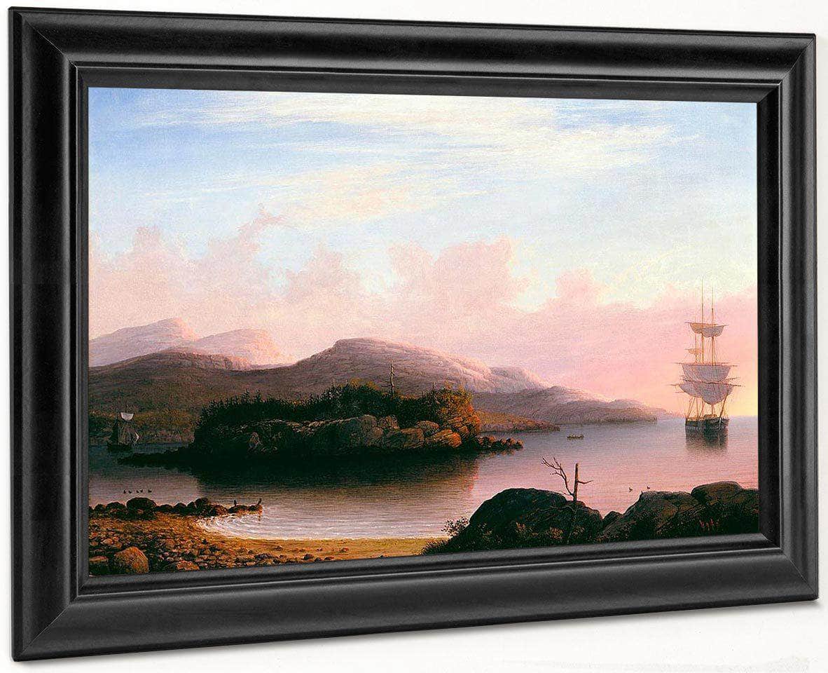 Off Mount Desert Island By Henry Fitz Lane Fine Art Print