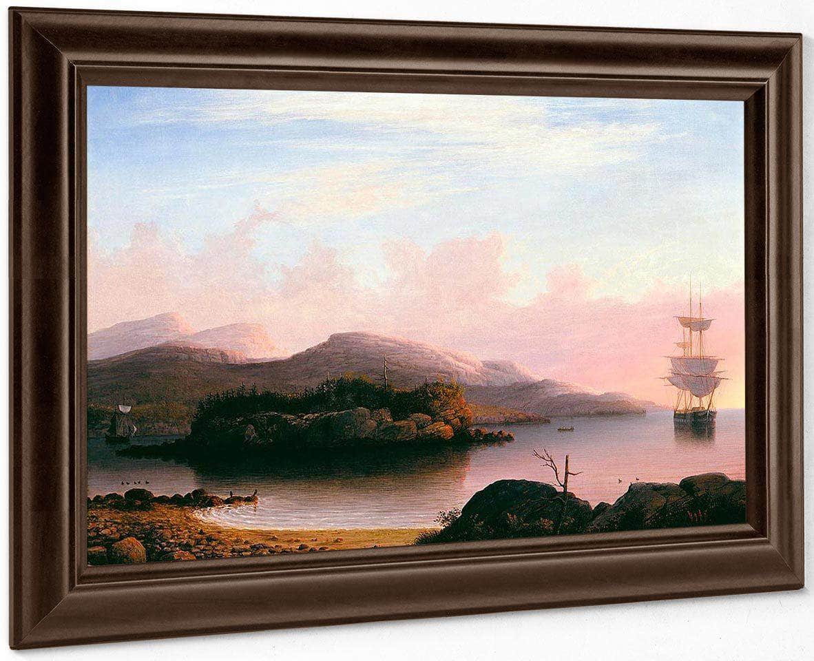 Off Mount Desert Island By Henry Fitz Lane Fine Art Print