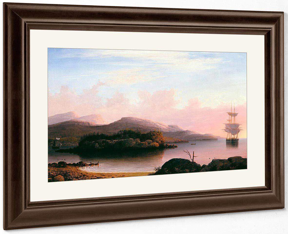 Off Mount Desert Island By Henry Fitz Lane Fine Art Print