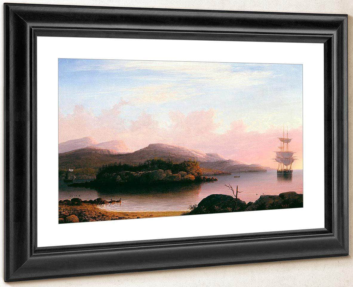 Off Mount Desert Island By Henry Fitz Lane Fine Art Print