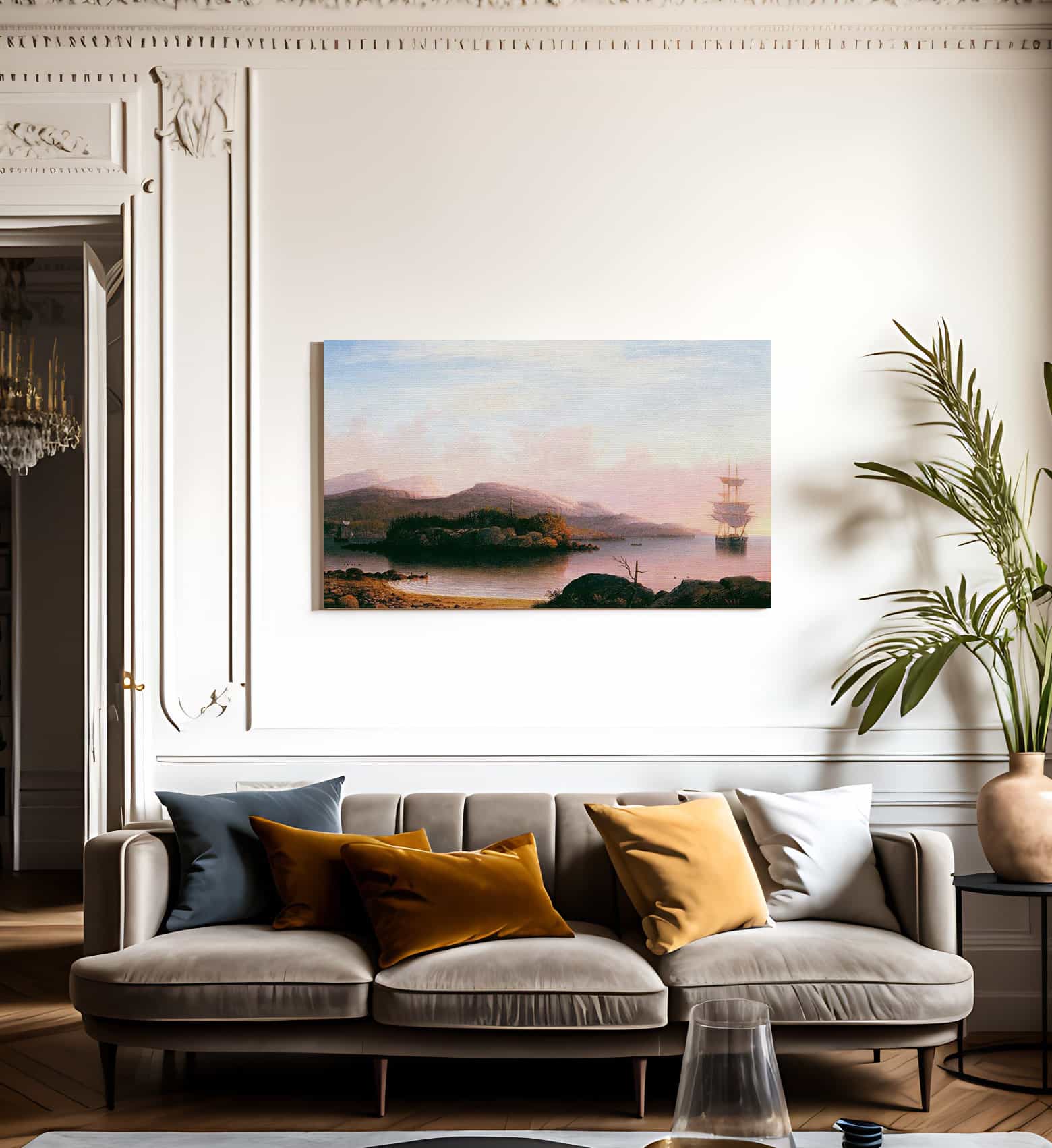 Off Mount Desert Island By Henry Fitz Lane Fine Art Print