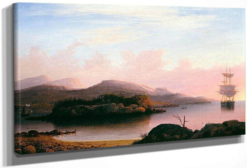 Off Mount Desert Island By Henry Fitz Lane Fine Art Print