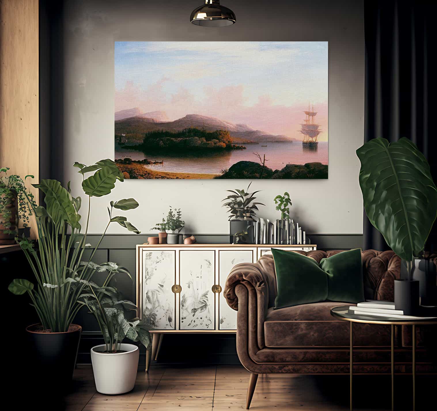 Off Mount Desert Island By Henry Fitz Lane Fine Art Print