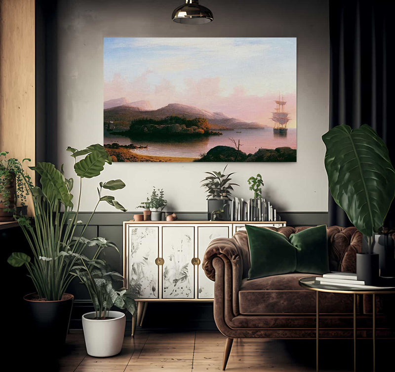 Off Mount Desert Island By Henry Fitz Lane Fine Art Print