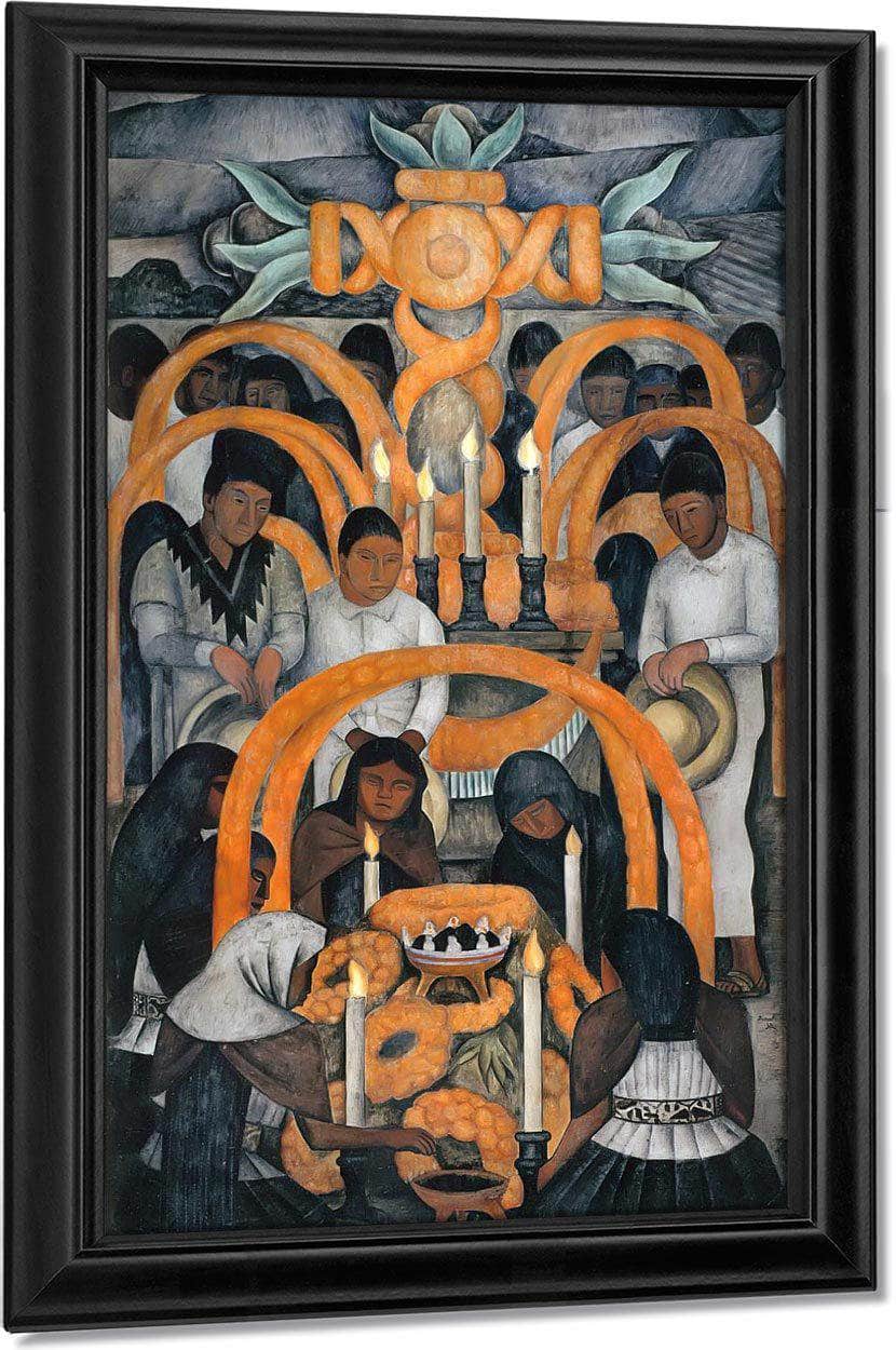 Offering By Diego Rivera Fine Art Print