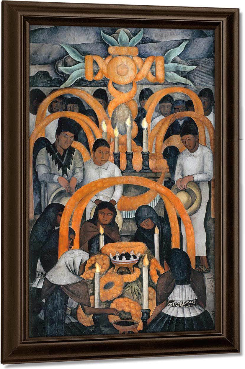 Offering By Diego Rivera Fine Art Print