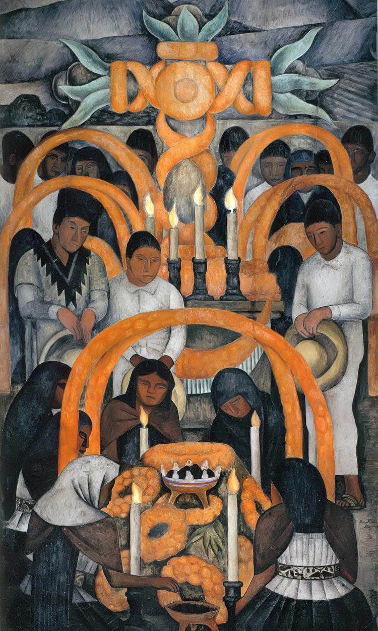 Offering By Diego Rivera Fine Art Print