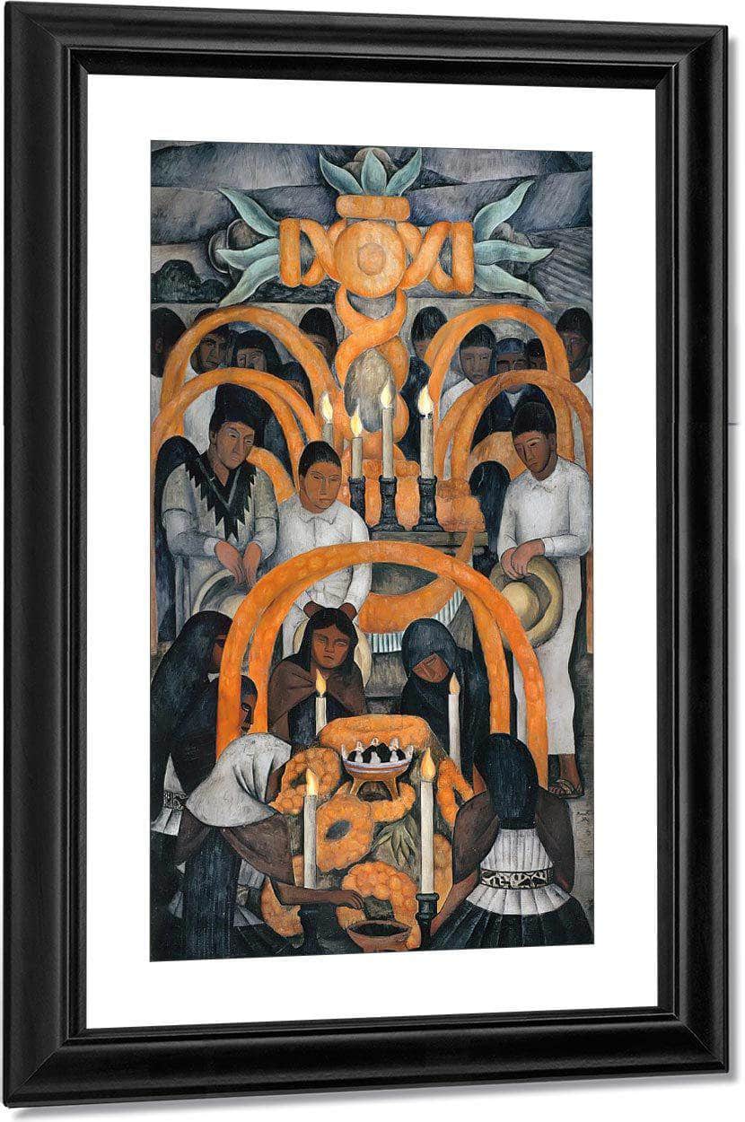 Offering By Diego Rivera Fine Art Print