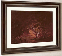 Ojibwe Spearing Salmon By Torchlight By George Catlin Fine Art Print