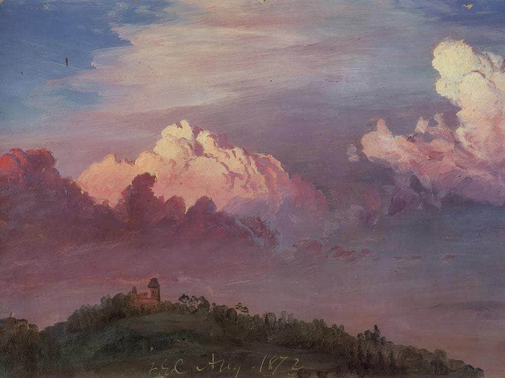 Olana In The Clouds By Fredric Edwin Church Fine Art Print