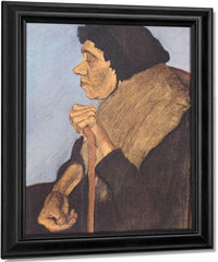 Old Blind Woman Sitting By Paula Modersohn Becker Fine Art Print