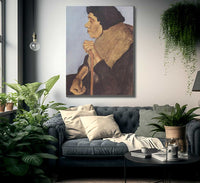 Old Blind Woman Sitting By Paula Modersohn Becker Fine Art Print