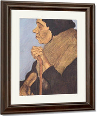 Old Blind Woman Sitting By Paula Modersohn Becker Fine Art Print