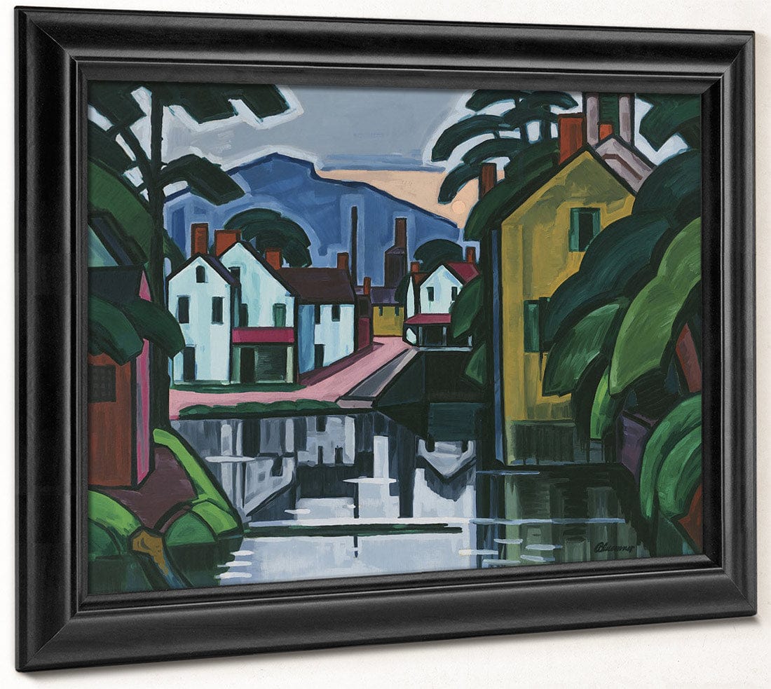 Old Canal Port By Oscar Bluemner Fine Art Print