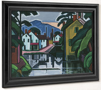 Old Canal Port By Oscar Bluemner Fine Art Print