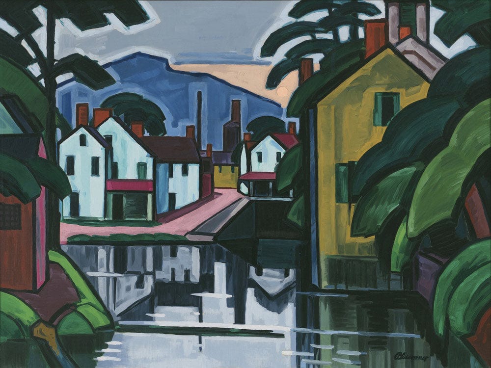 Old Canal Port By Oscar Bluemner Fine Art Print