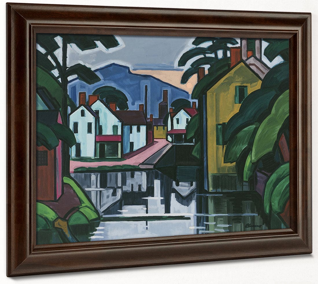 Old Canal Port By Oscar Bluemner Fine Art Print