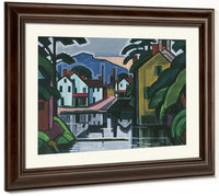 Old Canal Port By Oscar Bluemner Fine Art Print