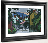 Old Canal Port By Oscar Bluemner Fine Art Print