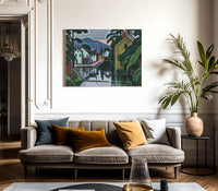 Old Canal Port By Oscar Bluemner Fine Art Print