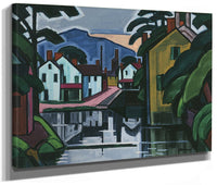 Old Canal Port By Oscar Bluemner Fine Art Print